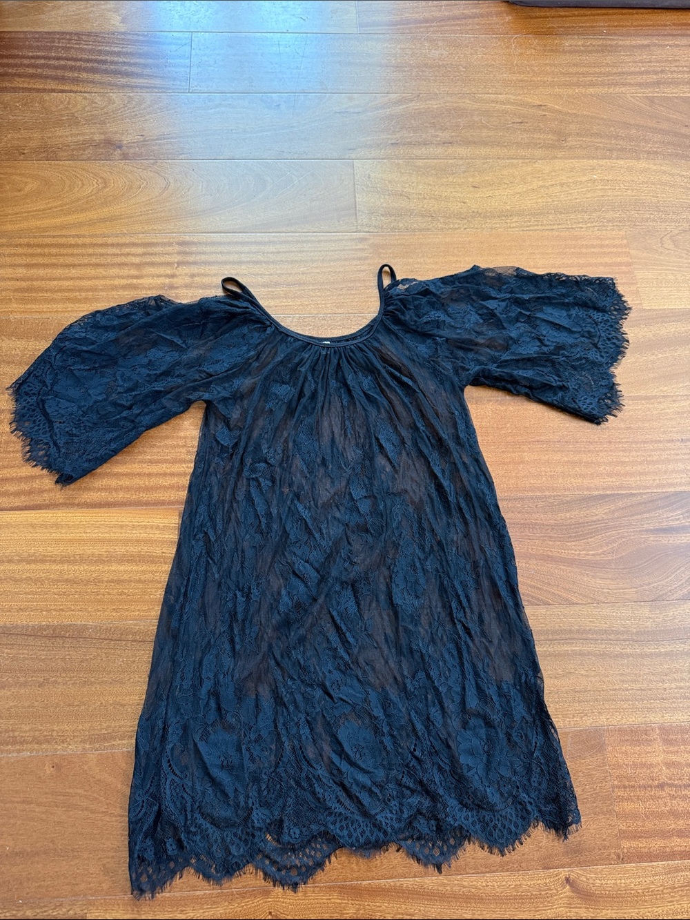 Black Sheer lace Cover up
